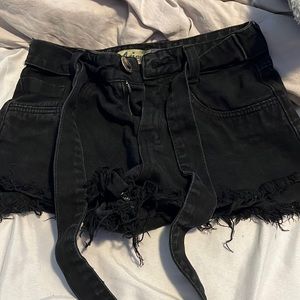 black shorts